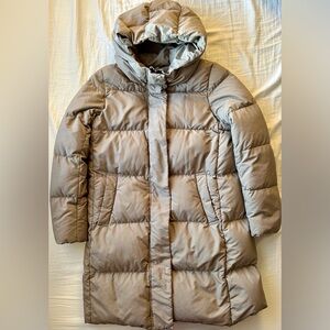 Muji Women's Lightweight Down Coat - XS - Taupe